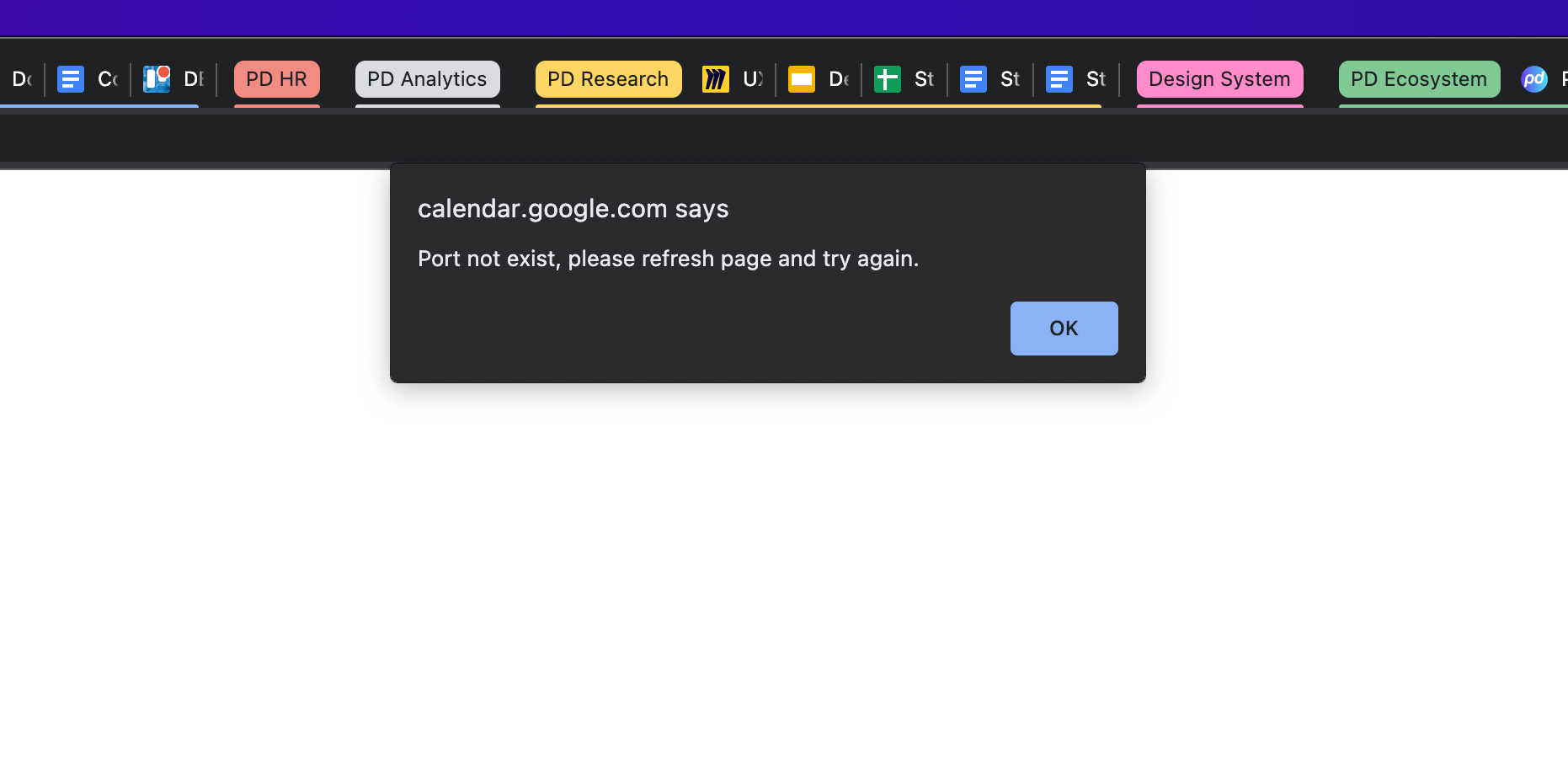 How to Fix Google calendar port does not exist