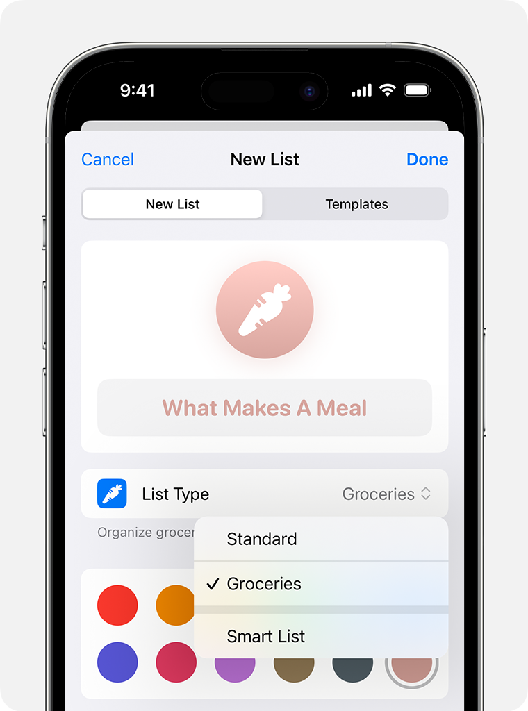 grocery list not working in iOS 17 iPhone 13,14,12,R,XS