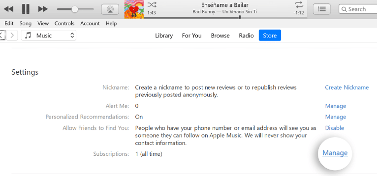 Use iTunes or PC to cancel Apple Apple Subscription