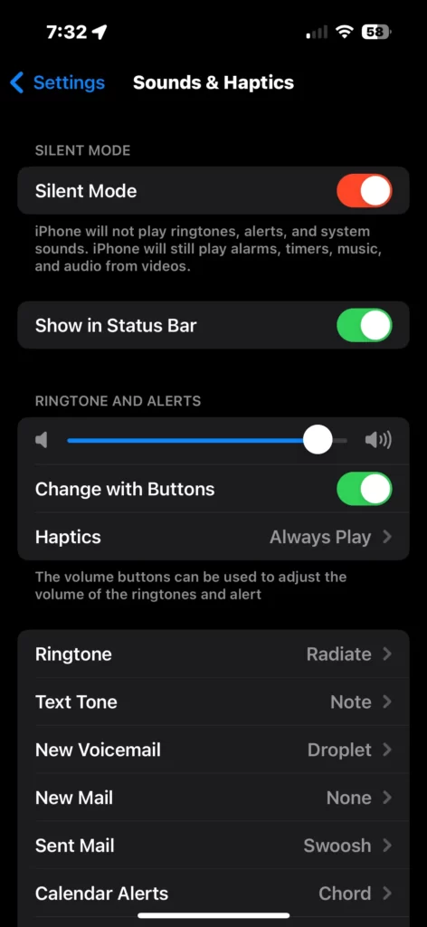 fix for iPhone 15 Not Vibrating in Silent Mode